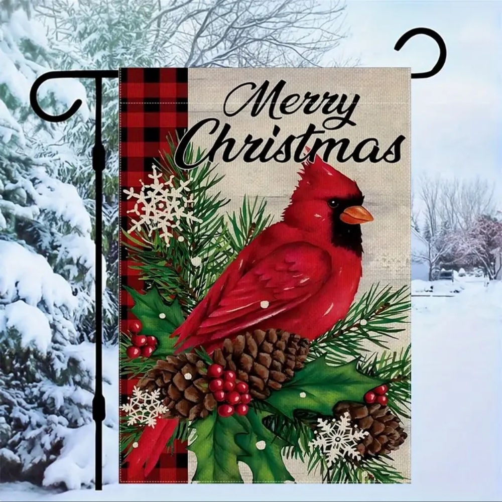 Garden Flag, Christmas Cardinal Garden Flag, NEW